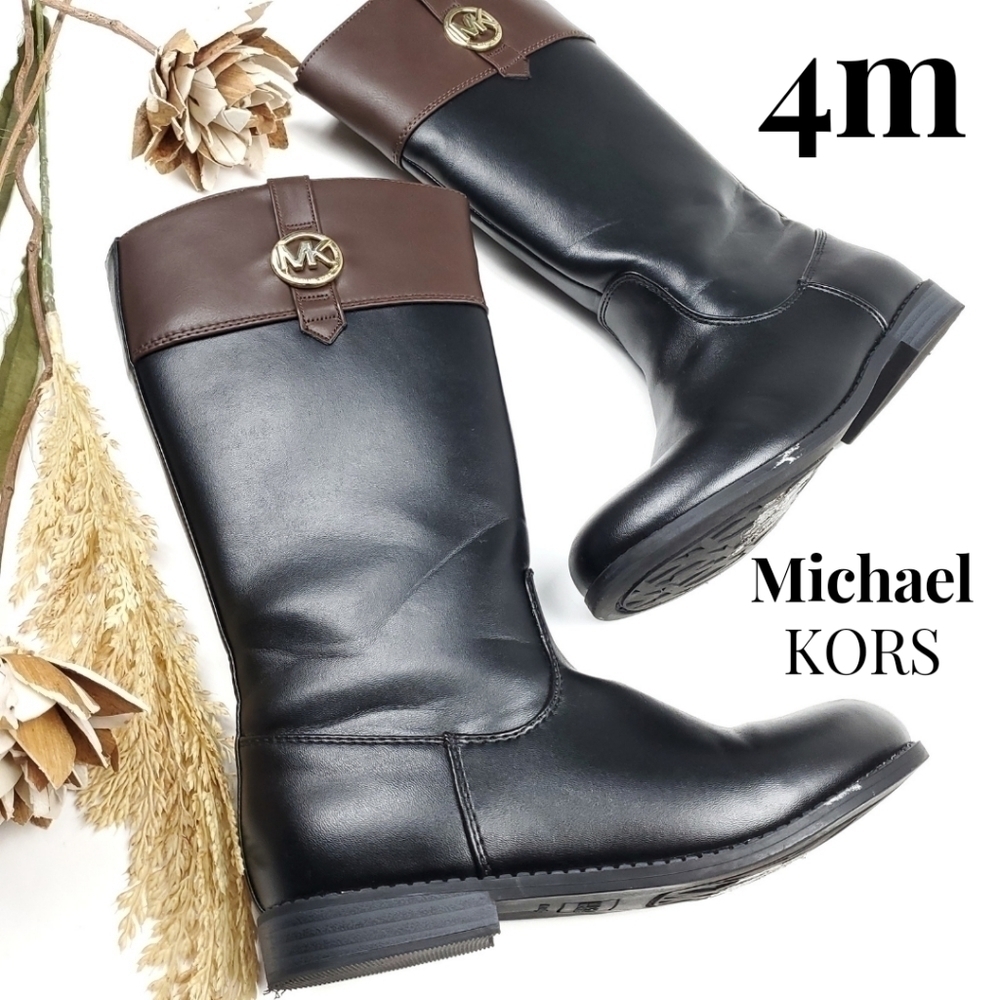 Michael Kors Black Brown Juniors Boots Size 4m